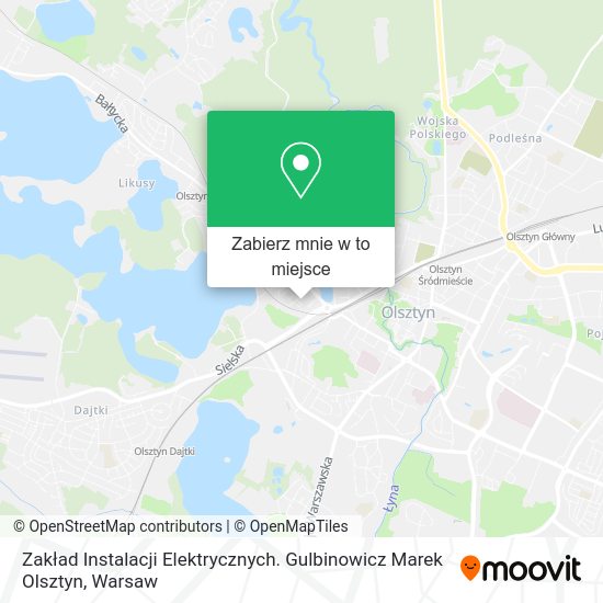 Mapa Zakład Instalacji Elektrycznych. Gulbinowicz Marek Olsztyn