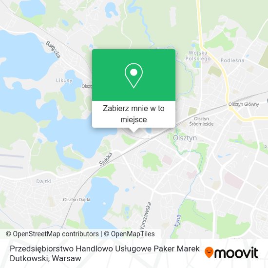 Mapa Przedsiębiorstwo Handlowo Usługowe Paker Marek Dutkowski