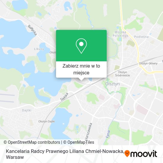 Mapa Kancelaria Radcy Prawnego Liliana Chmiel-Nowacka