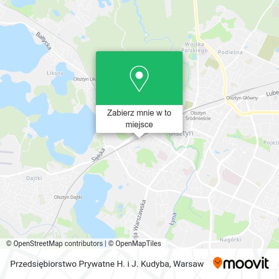 Mapa Przedsiębiorstwo Prywatne H. i J. Kudyba