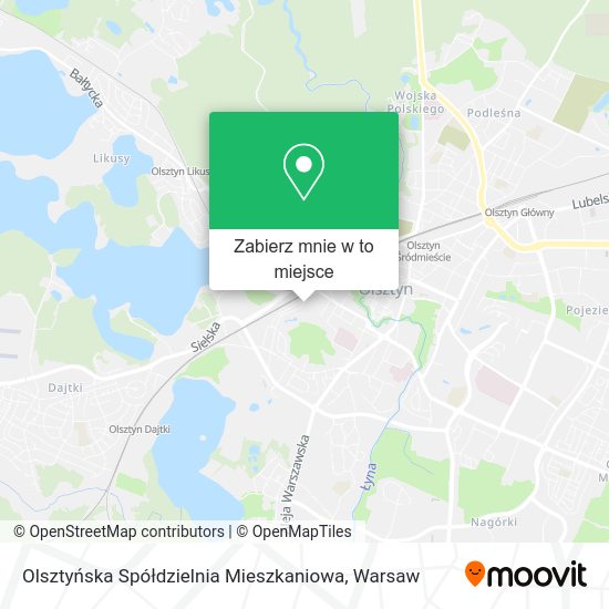 Mapa Olsztyńska Spółdzielnia Mieszkaniowa