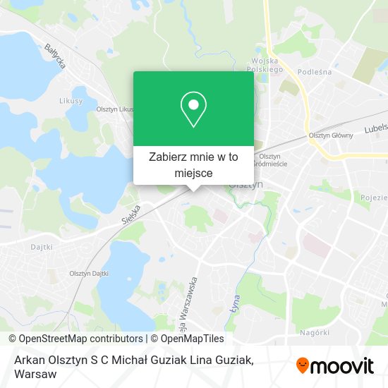 Mapa Arkan Olsztyn S C Michał Guziak Lina Guziak