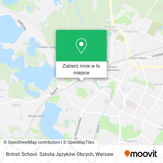 Mapa British School. Szkoła Języków Obcych