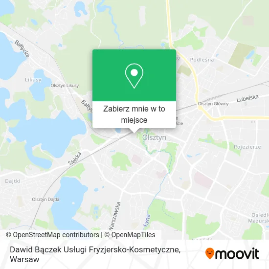 Mapa Dawid Bączek Usługi Fryzjersko-Kosmetyczne