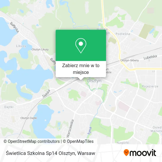 Mapa Świetlica Szkolna Sp14 Olsztyn