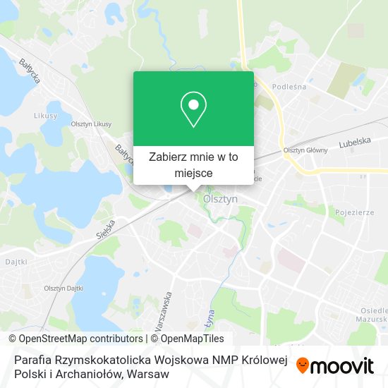 Mapa Parafia Rzymskokatolicka Wojskowa NMP Królowej Polski i Archaniołów