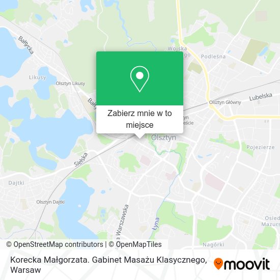 Mapa Korecka Małgorzata. Gabinet Masażu Klasycznego