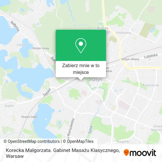 Mapa Korecka Małgorzata. Gabinet Masażu Klasycznego