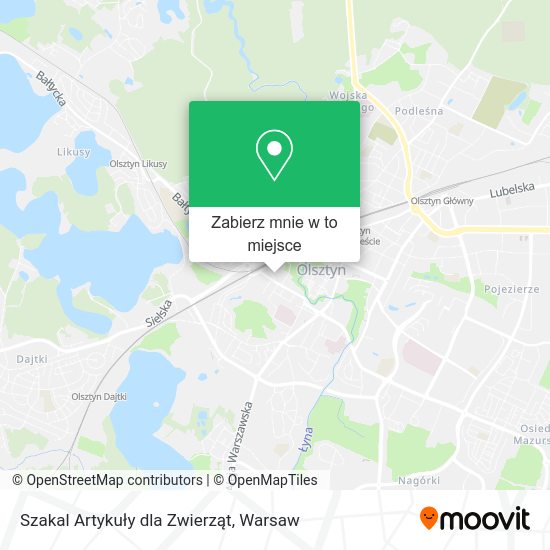 Mapa Szakal Artykuły dla Zwierząt