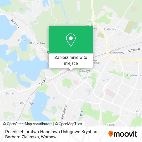 Mapa Przedsiębiorstwo Handlowo Usługowe Krystian Barbara Zielińska