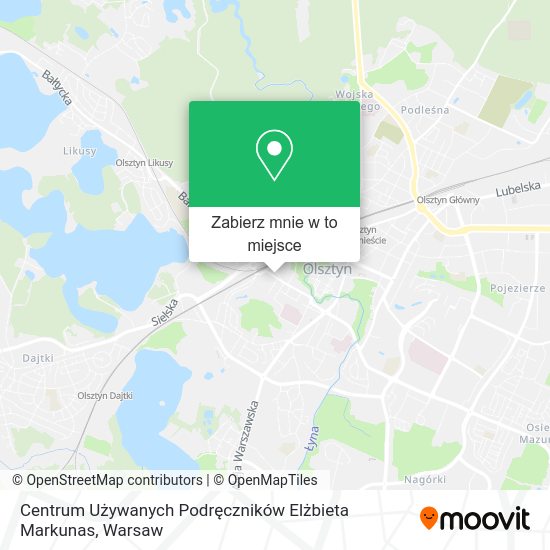 Mapa Centrum Używanych Podręczników Elżbieta Markunas