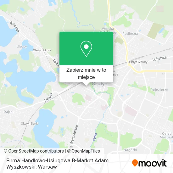 Mapa Firma Handlowo-Usługowa B-Market Adam Wyszkowski