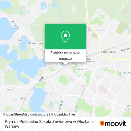 Mapa Prymus Policealna Szkoła Zawodowa w Olsztynie