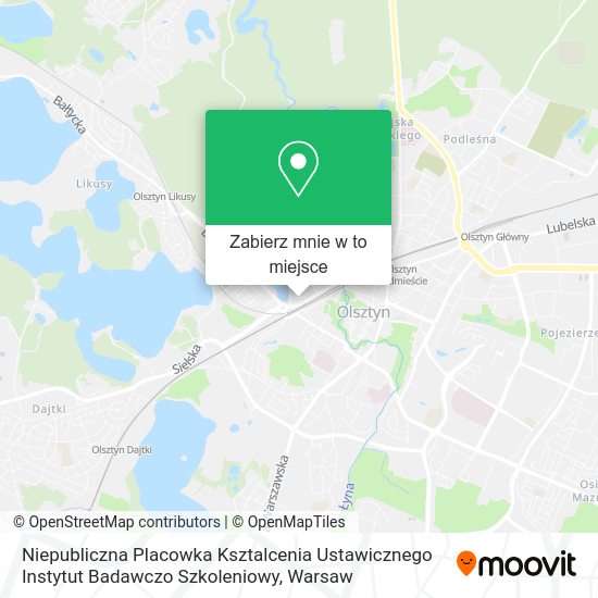 Mapa Niepubliczna Placowka Ksztalcenia Ustawicznego Instytut Badawczo Szkoleniowy