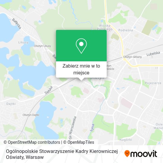 Mapa Ogólnopolskie Stowarzyszenie Kadry Kierowniczej Oświaty