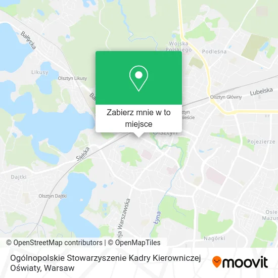 Mapa Ogólnopolskie Stowarzyszenie Kadry Kierowniczej Oświaty