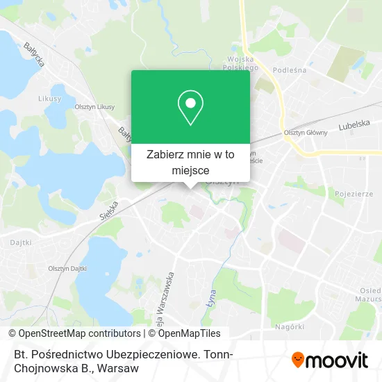 Mapa Bt. Pośrednictwo Ubezpieczeniowe. Tonn-Chojnowska B.