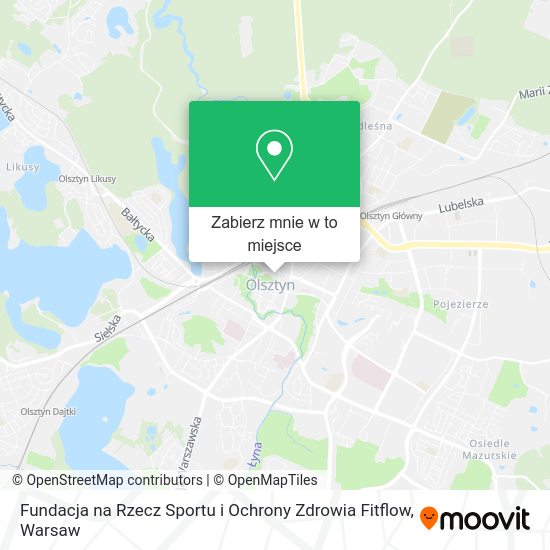 Mapa Fundacja na Rzecz Sportu i Ochrony Zdrowia Fitflow