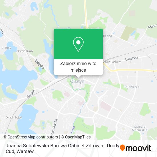 Mapa Joanna Sobolewska Borowa Gabinet Zdrowia i Urody Cud