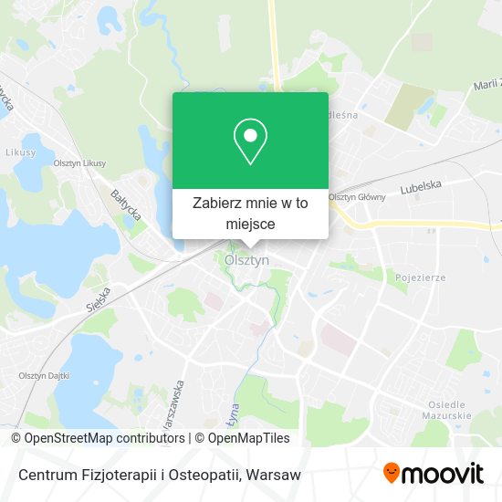 Mapa Centrum Fizjoterapii i Osteopatii