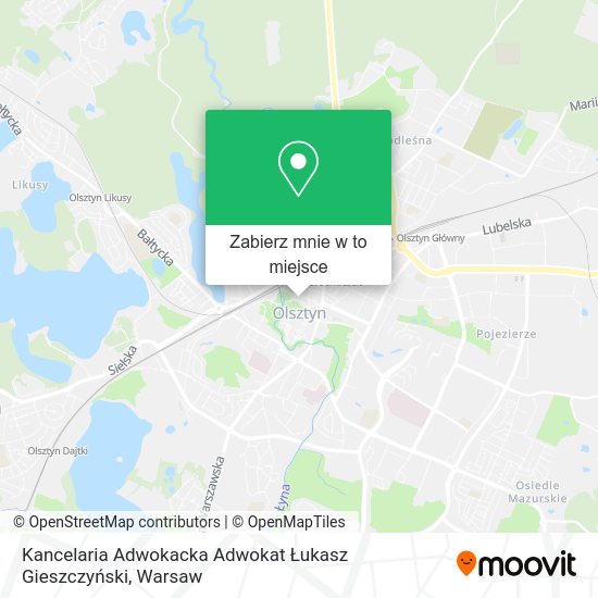 Mapa Kancelaria Adwokacka Adwokat Łukasz Gieszczyński