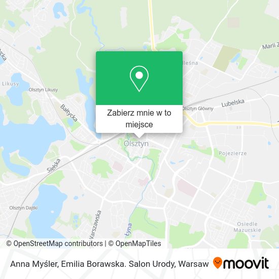 Mapa Anna Myśler, Emilia Borawska. Salon Urody