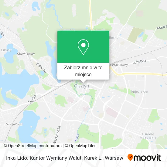 Mapa Inka-Lido. Kantor Wymiany Walut. Kurek L.