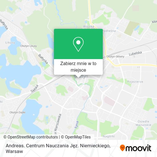 Mapa Andreas. Centrum Nauczania Jęz. Niemieckiego