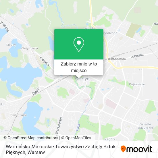 Mapa Warmińsko Mazurskie Towarzystwo Zachęty Sztuk Pięknych