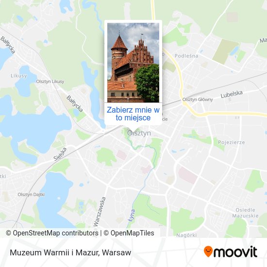 Mapa Muzeum Warmii i Mazur