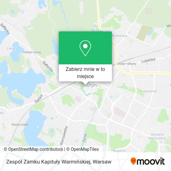 Mapa Zespół Zamku Kapituły Warmińskiej