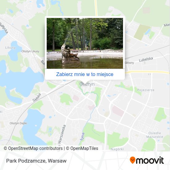 Mapa Park Podzamcze