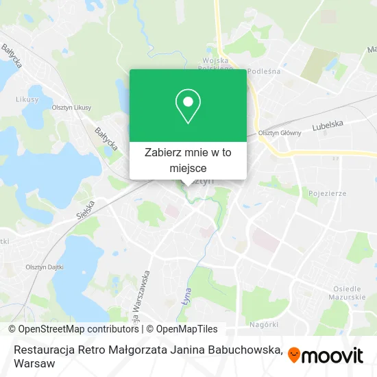 Mapa Restauracja Retro Małgorzata Janina Babuchowska