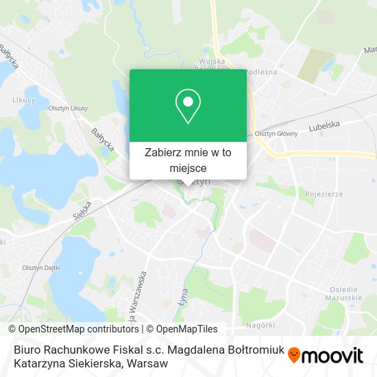 Mapa Biuro Rachunkowe Fiskal s.c. Magdalena Bołtromiuk Katarzyna Siekierska