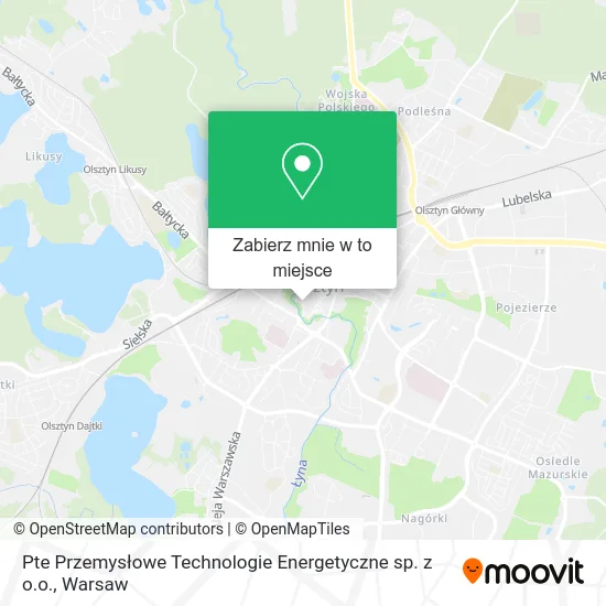 Mapa Pte Przemysłowe Technologie Energetyczne sp. z o.o.