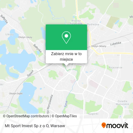 Mapa Mt Sport Invest Sp z o O