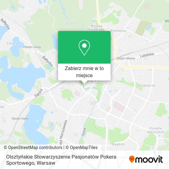 Mapa Olsztyńskie Stowarzyszenie Pasjonatów Pokera Sportowego