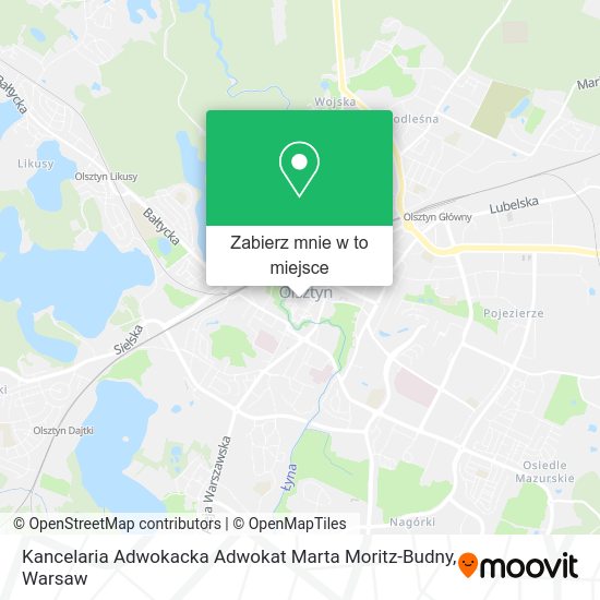 Mapa Kancelaria Adwokacka Adwokat Marta Moritz-Budny