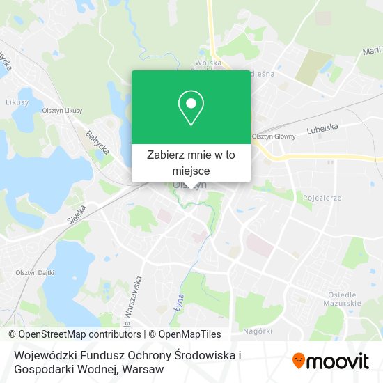 Mapa Wojewódzki Fundusz Ochrony Środowiska i Gospodarki Wodnej