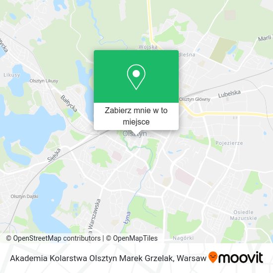 Mapa Akademia Kolarstwa Olsztyn Marek Grzelak