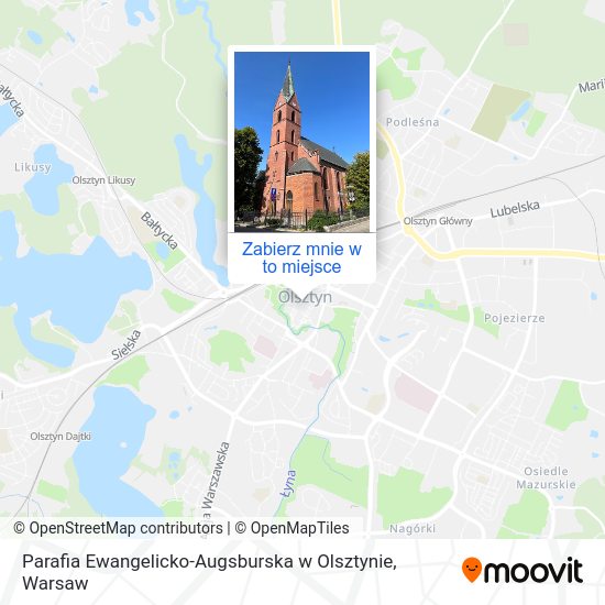 Mapa Parafia Ewangelicko-Augsburska w Olsztynie