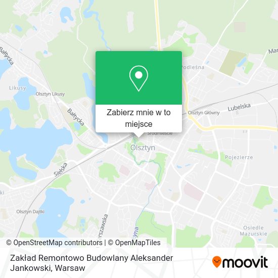 Mapa Zakład Remontowo Budowlany Aleksander Jankowski