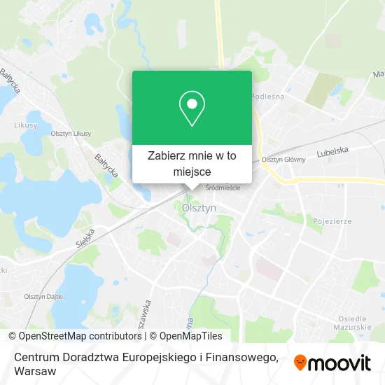 Mapa Centrum Doradztwa Europejskiego i Finansowego