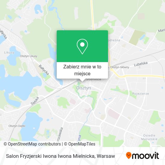 Mapa Salon Fryzjerski Iwona Iwona Mielnicka