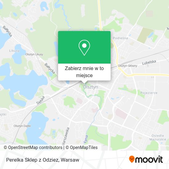 Mapa Perelka Sklep z Odziez