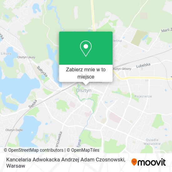 Mapa Kancelaria Adwokacka Andrzej Adam Czosnowski