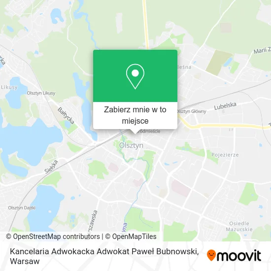 Mapa Kancelaria Adwokacka Adwokat Paweł Bubnowski