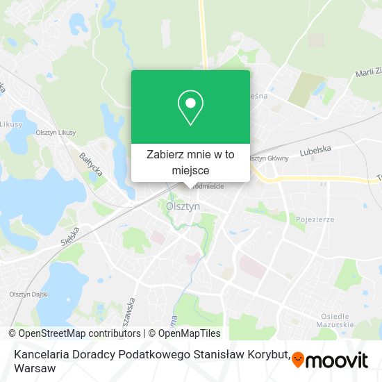 Mapa Kancelaria Doradcy Podatkowego Stanisław Korybut