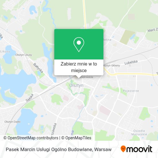 Mapa Pasek Marcin Usługi Ogólno Budowlane