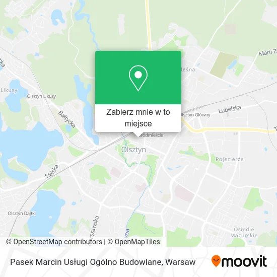Mapa Pasek Marcin Usługi Ogólno Budowlane